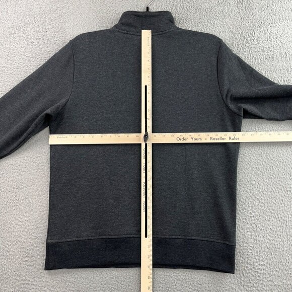 Revtown 1/4 Zip Sweatshirt Mens Medium Gray Mock Neck Fleece Comfort Minimalist - Picture 14 of 16